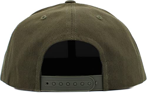 Image of KBETHOS Classic Snapback Hat Blank Cap Underbrim Cotton Wool Blend Flat Visor Adjustable Unisex