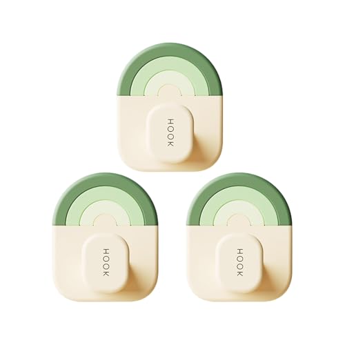 スティッキーフック |ドリルホルダーなし - タオルハンガー 3 個 |壁シャワー浴室ドア天井キッチンコートキームの鏡、セラミック、キッチンのタイル、木材、金属にしっかりと貼り付くように設計されており、ユーザーはスペースを最適化し、エリアを簡単に片づけるこ