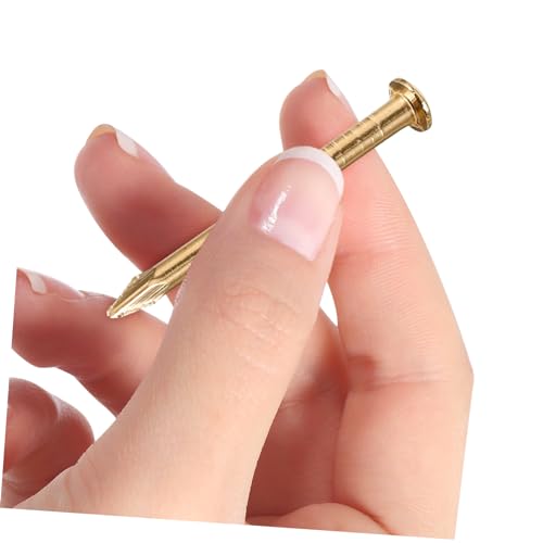 Clavos de latón 100 pcs para bisagra de muebles y ensamblaje de cajas miniatura 4