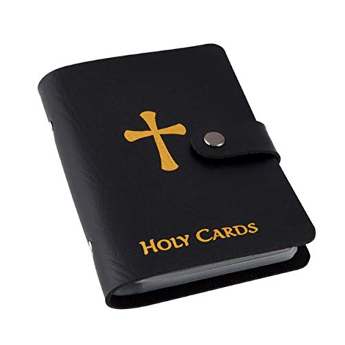 Prayer Card Holder Leather Holy Card Organizer for Religious Prayer Cards, Funeral Cards and Religious Items Catholic. Three Prayer Cards are Included in This Set. - Thumbnail 2