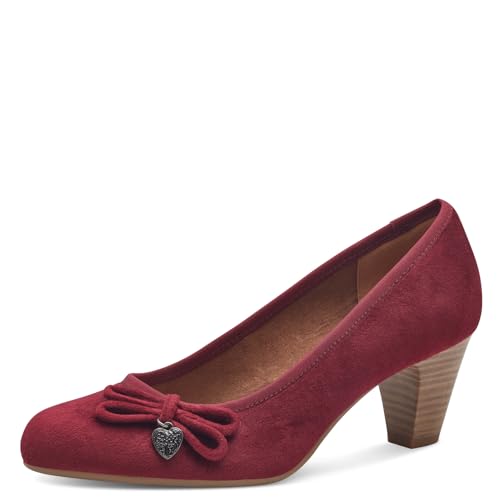s.Oliver Damen Pumps mit Schleife mit Herzdetail, Rot (Bordeaux...