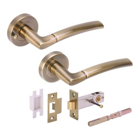 HANDLEZONE® Nemo Antique Bronze Privacy Door Handles Cover