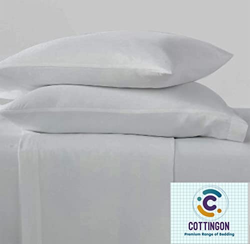 Image of Cottingon 4 Pieces Rv Bunk Bed Cot Sheets 28 X 75, Luxury Soft Microfiber Bed Set for Campers fits 6 to 10 Inches Deep Pocket Mattress, White