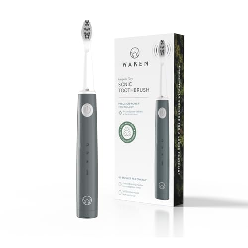 Waken Sonic Electric Toothbrush, Precision-Power Technology for Plaque Removal & Stain-Free Smile, Oral Care for Men & Women in Graphite Grey