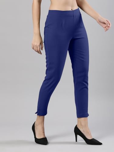 Image of Femmora Comfortable Fit Solid Straight Pant, Breathable Cotton Fabric with Side Zip Button Closure, for Women, Pack of 1