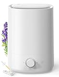 AROEVE 5L Top-Fill Luftbefeuchter, Ultraschall Kaltnebel Luftbefeuchter Schlafzimmer mit Ätherisches Öl Diffusor, 360° Drehdüse, 28dB Nachtlicht, 50H Laufzeit, für Baby-Kinderzimmer, Pflanzen