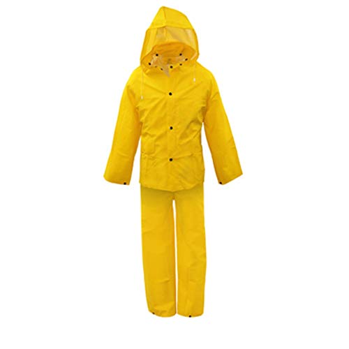 Boss 3PR0300YL Large Yellow 3-Piece Lined PVC Rain Suit
