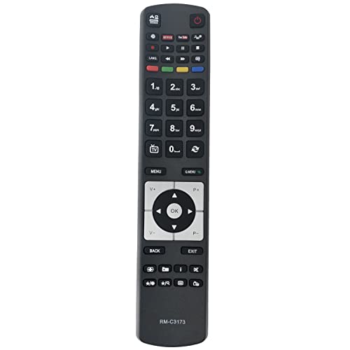 Replacement Remote Control RM-C3173 Sub RC5117 Fit for JVC LED Smart HD TV LT-32C740 LT-32C740A LT-32C740B LT-39C740 LT-39C740A LT-50C740 LT-50C740A