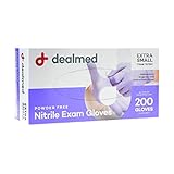 Dealmed Medical Exam Gloves – 200 Count XS Nitrile Gloves, Disposable Non-Irritating Latex Free, Multi-Purpose Use for a First Aid Kit and Medical Facilities