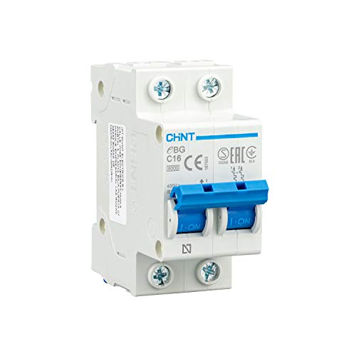 CHINT Interruptor Automatico Magnetotermico Gama Domestica Curva C (2 Polos, 16A) Cover