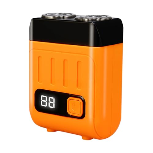 Mini Afeitadora, Recargable Inalámbrica, 7x5.5x2.9cm, Maquinilla de Afeitar de Doble Cabezal, Mini Afeitadora Eléctrica, Funcionalidad Seco Húmedo, para Hombres, Viajes, Hotel, Baño, Vacaciones