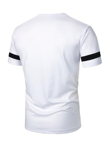 Verdusa Men's Graphic Tees Crew Neck Letter Print Tee Tops Muscle T Shirts2