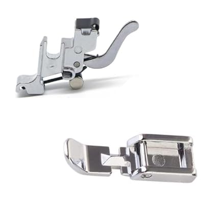 Combo Adapter Presser Foot Holder+Narrow Zipper Foot for All Automatic Sewing Machines Snap on for All Automatic Electric Low Shank Suitable for USHA JANOME,Brother,Singer