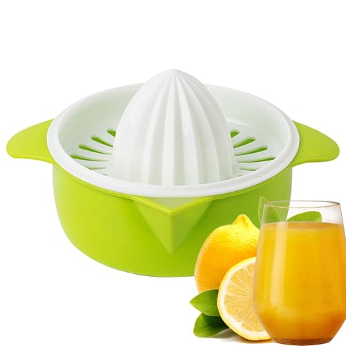 Prensa de cítricos manual de acero inoxidable - Extractor de jugo de limón y naranja con cuenco filtrante | Prensa de cigarrillos portátil y multifuncional, herramienta de cocina ideal para jugo