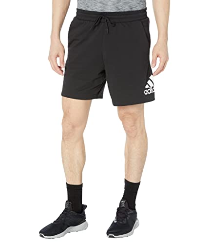 adidas Men's Essentials Logo Shorts, Black, White, X-Small at