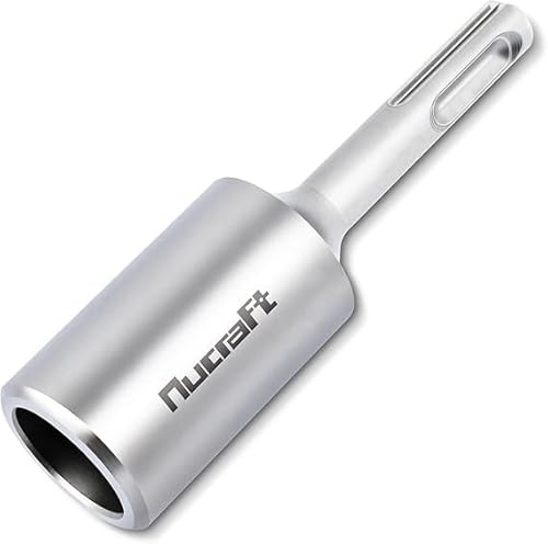 Nucraft SDS-PLUS Professional Erdnageleintreiber zum Einstecken von Tiefenerder Erder Erdung Staberder, 100 x 28 mm, Innen Ø 20.5mm