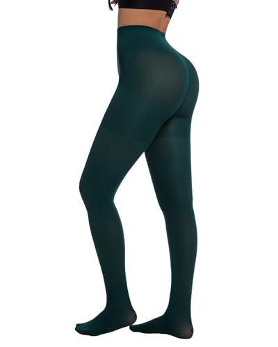 Image of Citystl 2 Pack Black Tights for Women, 60D Opaque Control Top Pantyhose