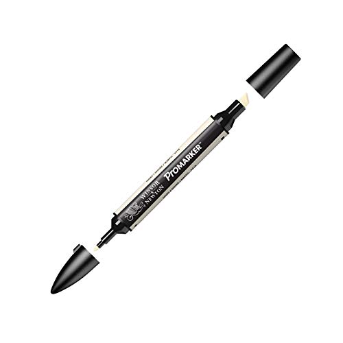Image of Winsor & Newton Promarker, Alcohol Based Markers, Ivory (Y418), Double Tipped Drawing Marker Set for Artists, Graphic Designers, Illustrators - Chisel & Fine Twin Tip, Streak Free Coverage