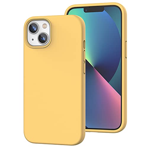 K TOMOTO Compatible with iPhone 14/iPhone 13 Liquid Silicone Case, Yellow - image 1