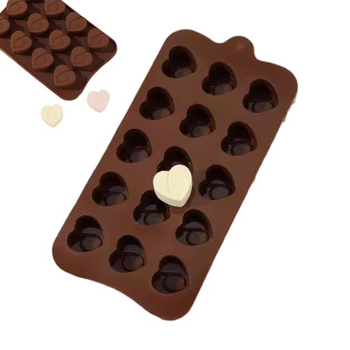 Molde de chocolate de silicona,molde de chocolate de silicona, Molde de chocolate de silicona profunda antiadherente en forma de corazón, Molde de horneado grueso reutilizable, molde de caramelo de