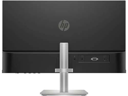 Image of HP Series 5 524sh 24'' FHD IPS Monitor with 5ms Response Time, Anti-Glare, Flicker Free, Low Blue Light, VGA, HDMI, & Dockztorm USB Port Expander, Black /Silver Color (94C19AA#ABA)