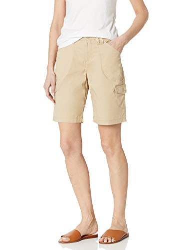 Lee Women's Flex-to-Go Cargo Bermuda Short, Safari, 6 Petite