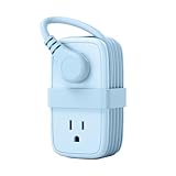 NTONPOWER Travel Power Strip,Travel Essentials 4 Outlets 3 USB(1 C) with 4FT Wrapped Extension Cord Flat Plug, Cruise Essentials 2026 for Hotel Travel Cruise Essentials, Blue