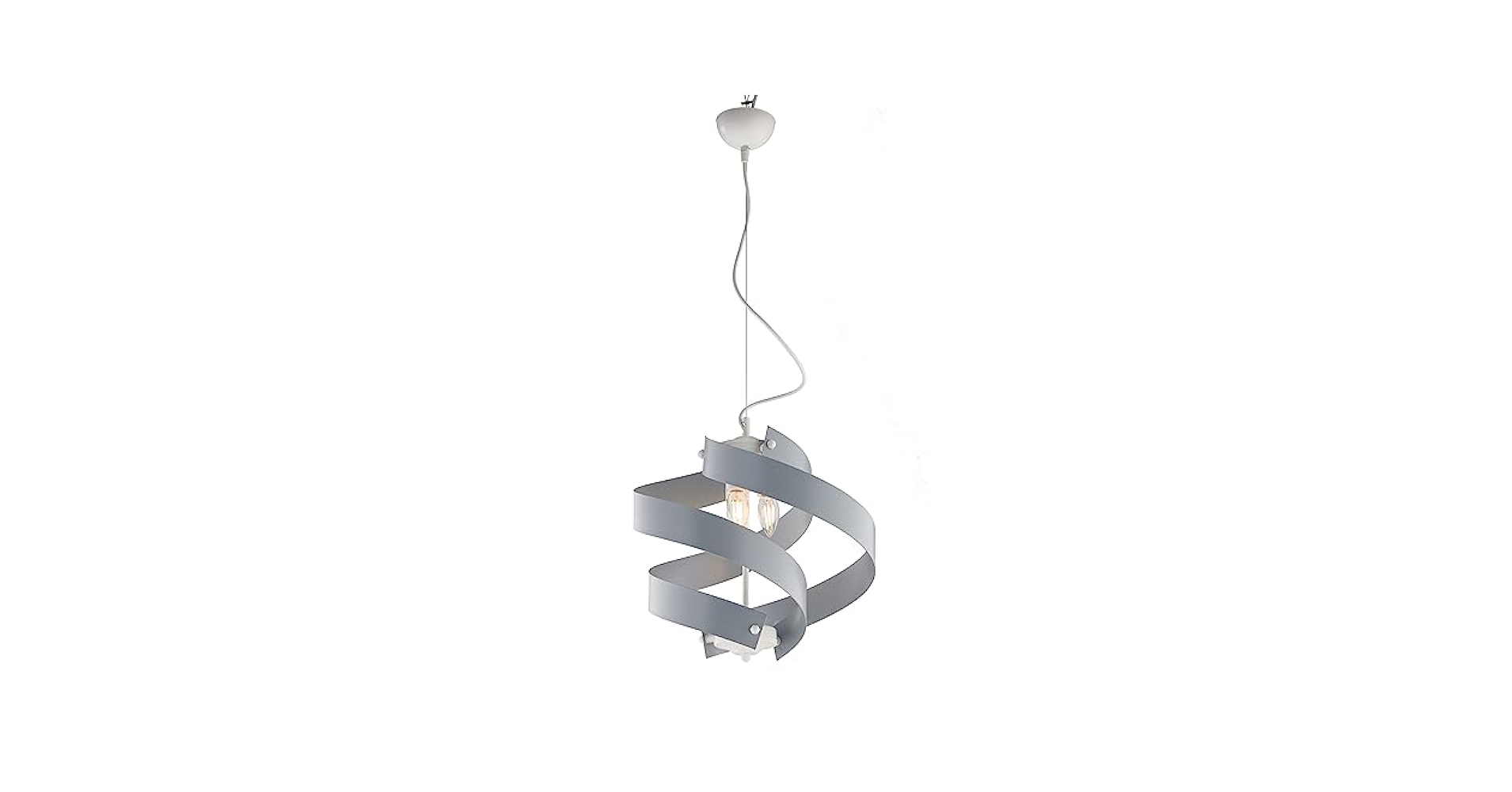 Lampadario Sospensione Cerchio Tortora - Diametro 30cm, Luce E27, Made In Italy