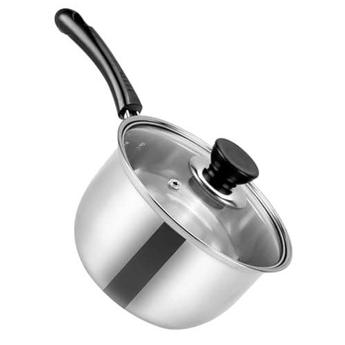 Zerodeko Cacerola Inoxidable Olla Para Sopa y Calentar Leche Para Preparar y Utensilios De Cocina Inducción y Directo