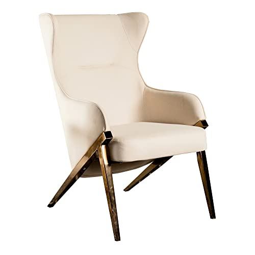 Sillón Contorneado Piel Vegana Beige miniatura 1