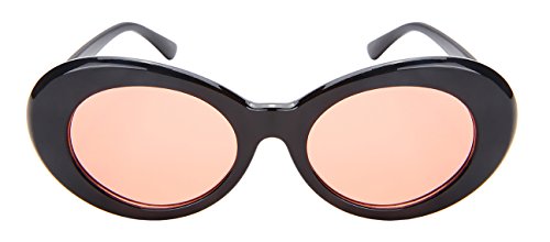 Edge I-Wear Retro Inspired Plastic Oval Sunglasses Clout Goggles with Solid Lens2
