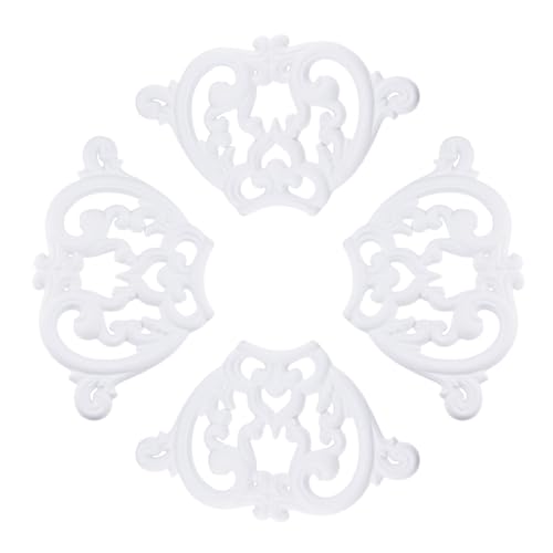 Image of INCREWAY 1PCS PU Ceiling Medallion Decorative Ceiling Fan Medallion White Round Home Lighting Living Room Aisle Ceiling Chandelier Base for Light Fixtures Chandeliers