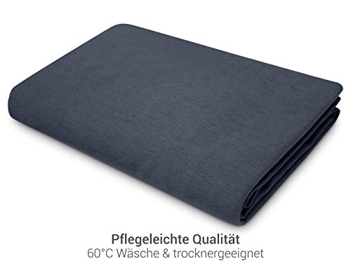 npluseins 2er Pack Spannbezüge Kissenbezüge für Gesundheitskissen 1450.2049, 1 Pack (2 Stück) - Spannbezüge 35-40 x 55-60 cm, anthrazit