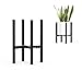 Luxspire Soporte Metálico para Plantas, Ajustable Estante para Macetas Balcones de Jardín Interiores y Exteriores Estantería Extensible de Estilo Medieval (Maceta y Planta No Incluidas) - Negro