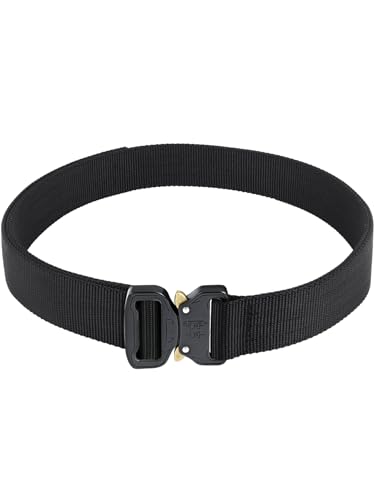 AIKATE Men Tactical Belt, Quick Release Battle Belt, Heavy Duty Stiffened 2-Ply 1.5” Nylon Military EDC Belt