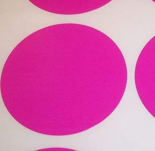Audioprint Ltd. Pack of 100 Large 63mm Round/Circular Colour Code Dots Blank Price Stickers Sticky Labels - Choose Your Colour/s (Dark Pink)