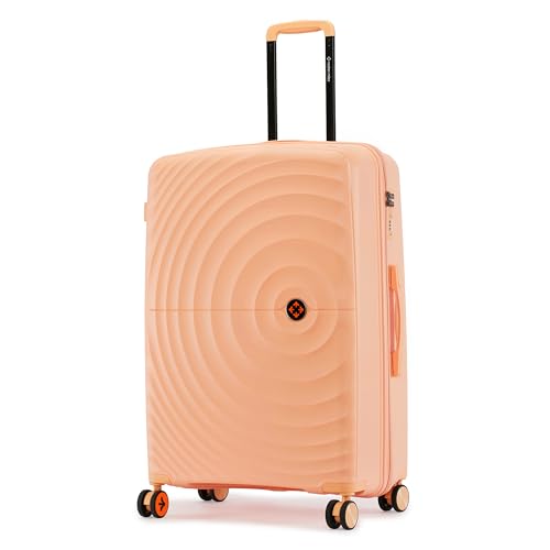Image of Nasher Miles Polypropylene Spinner Seattle Hard-Sided Check-in Luggage 28 inch | 75cm | 8 Wheels Large Trolley Bag for Travel | Suitcase (Peach)