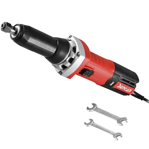 SENCAN Electric Die Grinder, 1/4' Variable Speed Corded Power Die Grinder, Heavy Duty Die Grinder Tool for Metal Grinding, Polishing, Deburring, Welding Repair, 10000-33000 RPM