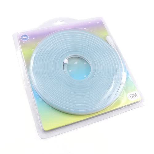 Image of DAYBETTER Neon Rope Light Silicon DC Light (5 Meter /16.4 Feet) or Indoor and Outdoor Flexible Waterproof Decorative Light with 12v DC Adapter Include- Blue | VD-Z-20