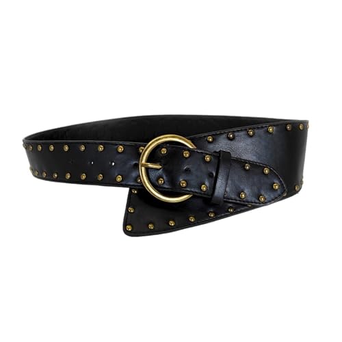Cowgirl Corset Leather Belt for Women Punk Decorative Wild Waistband Female for Jeans Dresses