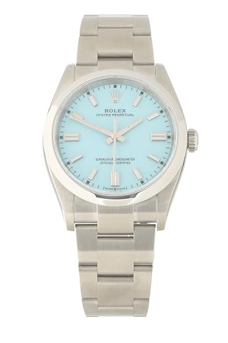 Rolex, Pre-loved Tiffany Turquoise Dial Oyster Perpetual 126000 36mm, Blue