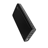 EasyAcc 20000mAh USB C Portable Charger, QC 3.0 Power Bank (5A Input, 6A Output) Fast Charge External Battery Pack, Black Grey