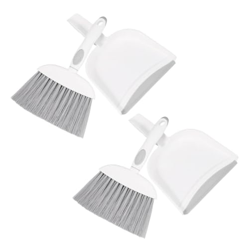 STOBOK 小型ミニほうきとダストパン 柔らかいブラシでデスクトップやキーボードのゴミを効率的に除去 車内やオフィスにも適用 耐久構造で