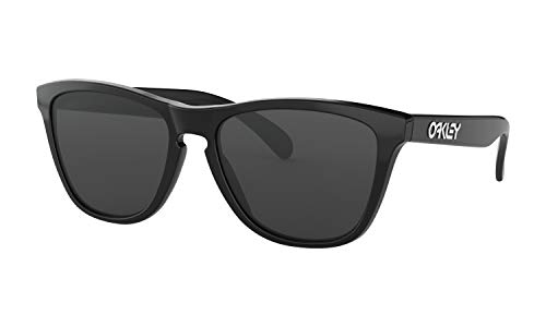 Oakley 24-306 Frogskins Sunglasses Polished Black w/Crystal Grey 24 306 55mm Authentic