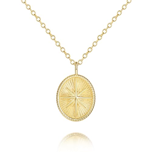 14K Gold Necklace for Women Gold Pendant Necklaces for Women Trendy Lightweight and Minimalist Look Womens Dainty Elegant Necklaces Pendant