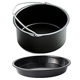 Photo Gallery effifish set di accessori per friggitrice ad aria, 2 pezzi, teglia da forno e teglia per pizza, lavabili in lavastoviglie, cestini da cucina (22,9 cm) Photo Gallery effifish set di accessori per friggitrice ad aria, 2 pezzi, teglia da forno e teglia per pizza, lavabili in lavastoviglie, cestini da cucina (22,9 cm)