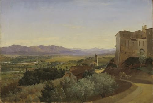 Art imprimé de prestige Vue de Narni par Gustaf Palm peinture murale 60x90cm