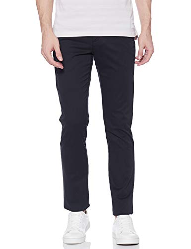 Arrow Sports Men’S Relaxed Fit Casual Trousers (Asyotr2532_Navy_Navy_30)