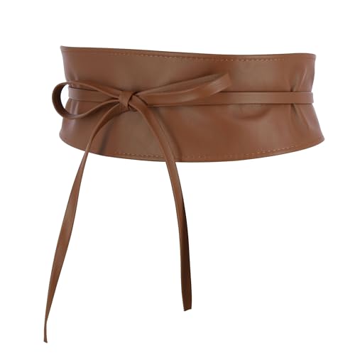 Image of FASHIONGEN - Woman Italian leather Obi belt, CASSIANE