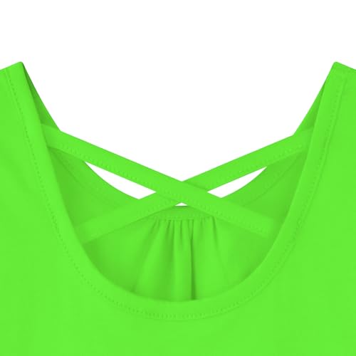 Noomelfish Girls Criss Cross Back Tank Tops Soft Jersey Cotton Sleeveless Shirts (3-12 Years)4